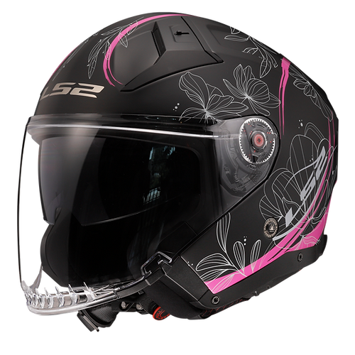 LS2 Infinity II Open Face Helmet Lotus Graphic