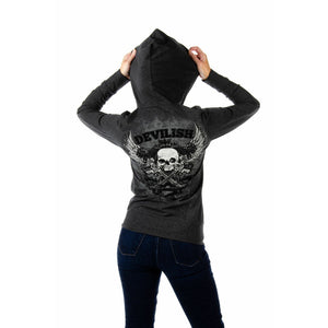 Ladies Harlow Zip-Up Grey: Ladies Harlow Zip-Up Grey