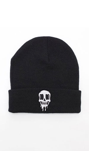 Drip Skull Beanie Black: Drip Skull Beanie Black TGB1428B