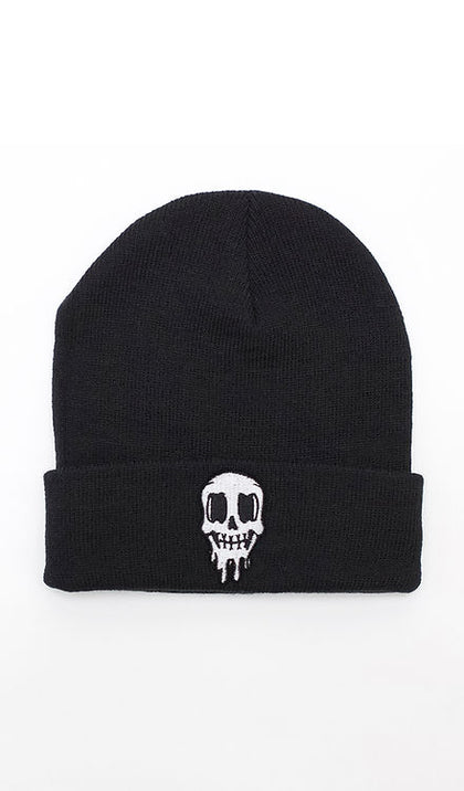 Drip Skull Beanie Black: Drip Skull Beanie Black TGB1428B