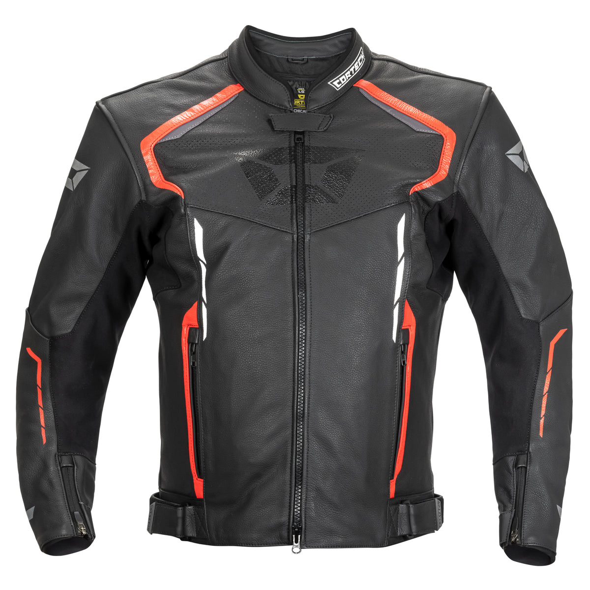 Cortech Chicane Leather Jacket Black/Red