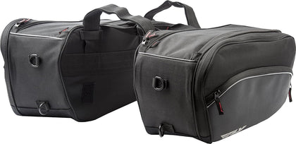 Fly Racing Saddle Bags: FLY SADDLEBAGSSIZE:33 liter combined compacity – expanded combined capacity 38 liters