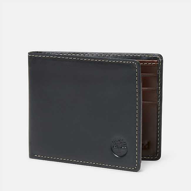 JA Leather Passcase Wallet Bk