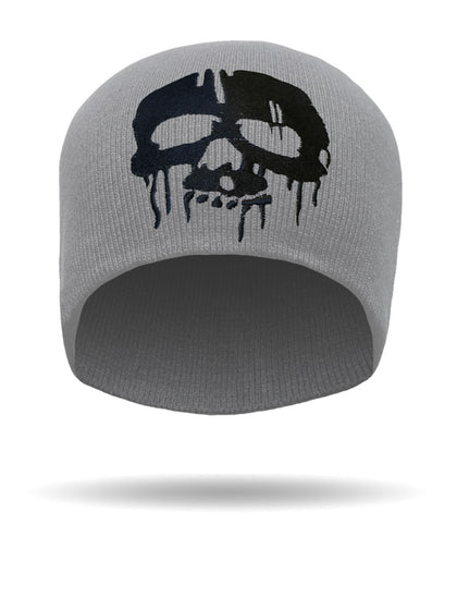 Drip Skull Beanie Gray: Drip Skull Beanie Gray TGB1428G