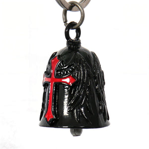 Motorcycle Bell - Black and Red Iron Cross