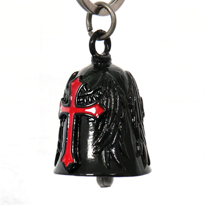 Motorcycle Bell - Black and Red Iron Cross