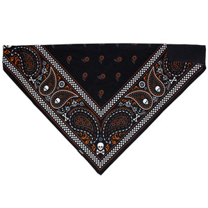 Bandana Black Paisley: 3-IN-1 Bandanna Sportflex® UPF50+ Series Black &amp; Orange Classic Bandana

    Embrace the seamless 