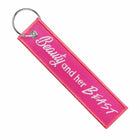 Motorcycle Key Chain - Beauty And Her Beast Pink: Dimensions: 4