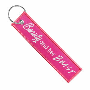 Motorcycle Key Chain - Beauty And Her Beast Pink: Dimensions: 4