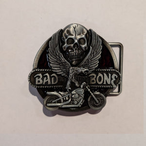 Belt Buckle - Bad Bone: Unleash your inner bad ass with our Belt Buckle - Bad Bone! Featuring a fierce eagle and gnarly skull