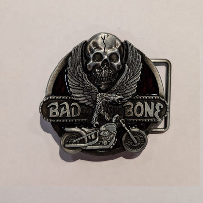 Belt Buckle - Bad Bone: Unleash your inner bad ass with our Belt Buckle - Bad Bone! Featuring a fierce eagle and gnarly skull