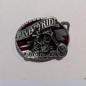 Belt Buckle - Live to Ride: Upgrade your style with our Live to Ride belt buckle! Made for the die-hard motorcycle enthusiast