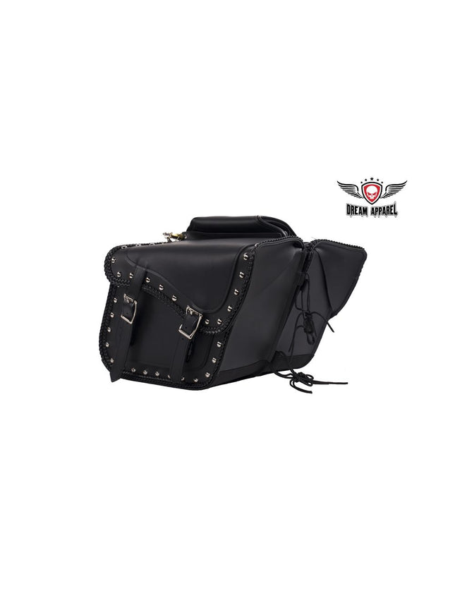 PVC Saddlebag With Studs 4065