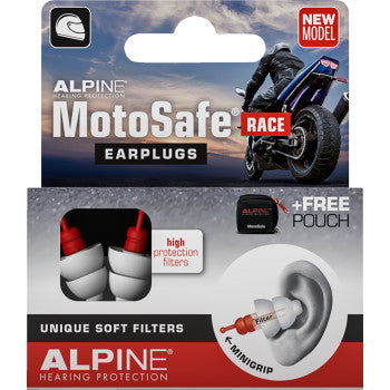 MotoSafe Earplugs - Race: MotoSafe Race: the ideal earplugs for riding on the motorway, race track riding or with an open-fac