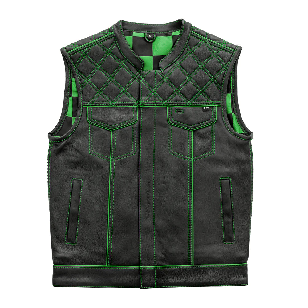 Men's Green Checker Vest