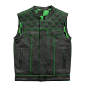 Men's Green Checker Vest: Men's Green Checker Vest