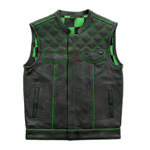Men's Green Checker Vest: Men's Green Checker Vest