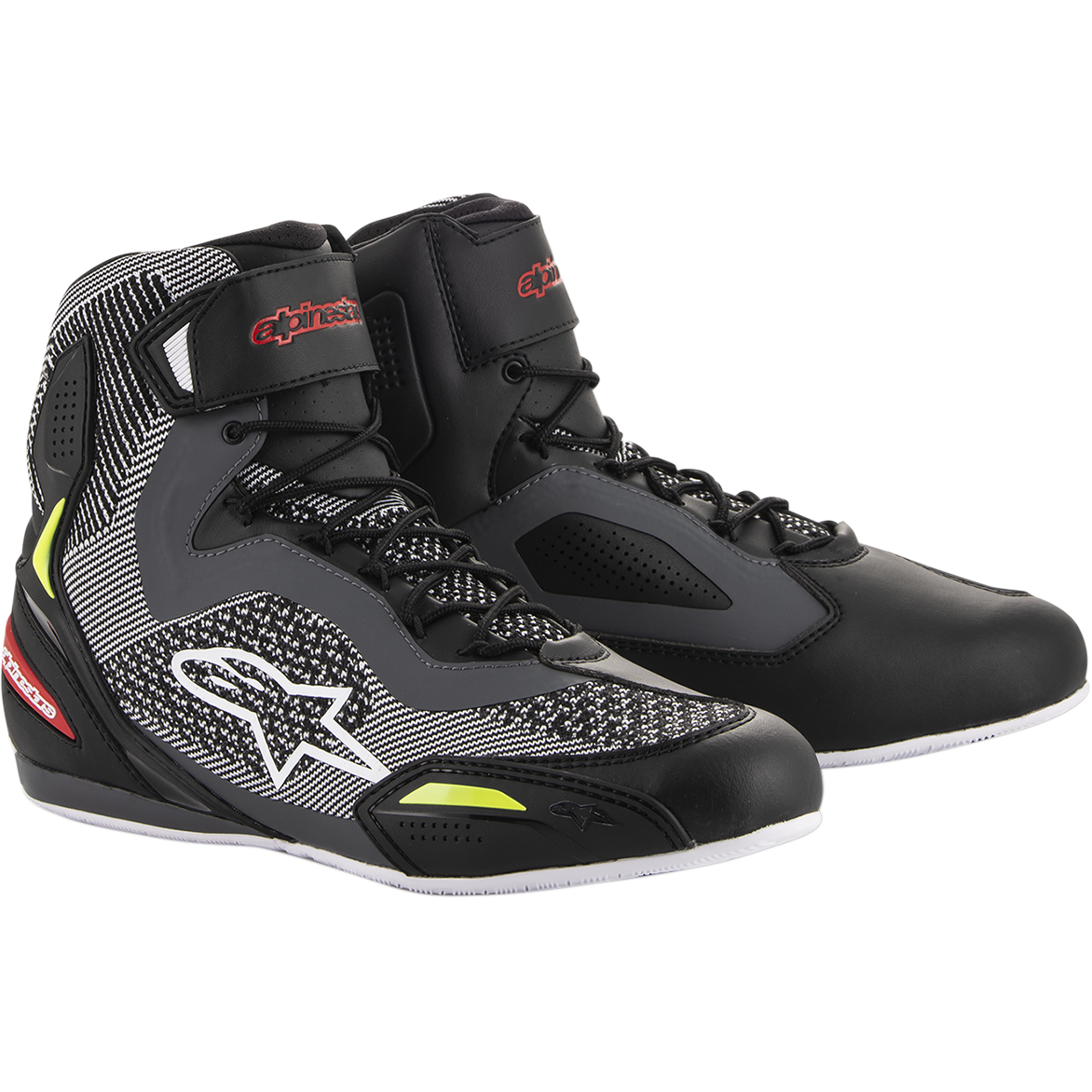 Alpinestars Faster-3 Rideknit Riding Shoes Black/Gray/Yellow Fluo