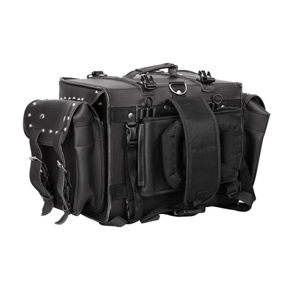 Studded Four Piece Motorcycle Touring Bag DS350S