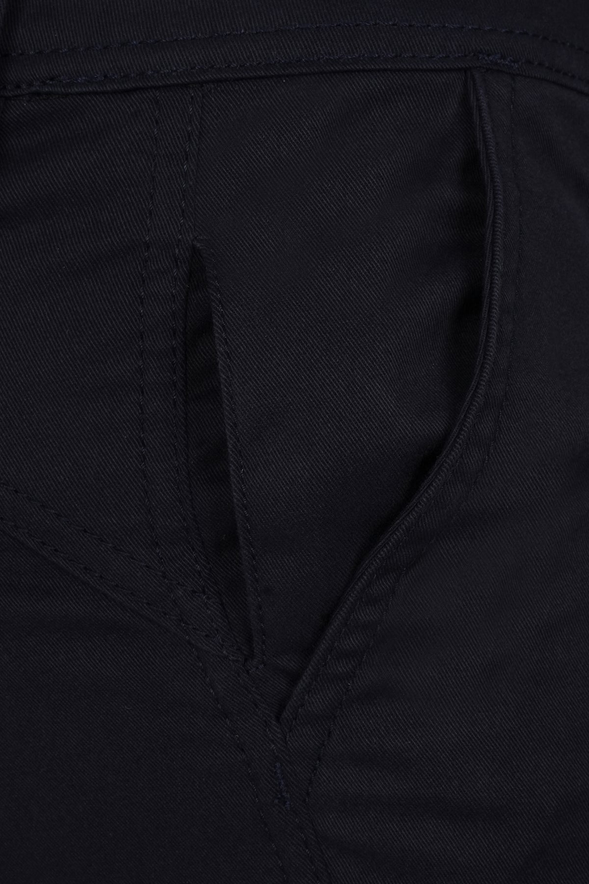 Eagle Leather Chino Mono-Layer Riding Pants in Blue, front pocket detail