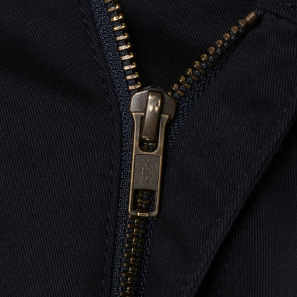 Eagle Leather Chino Mono-Layer Riding Pants in Blue, zip-fly detail