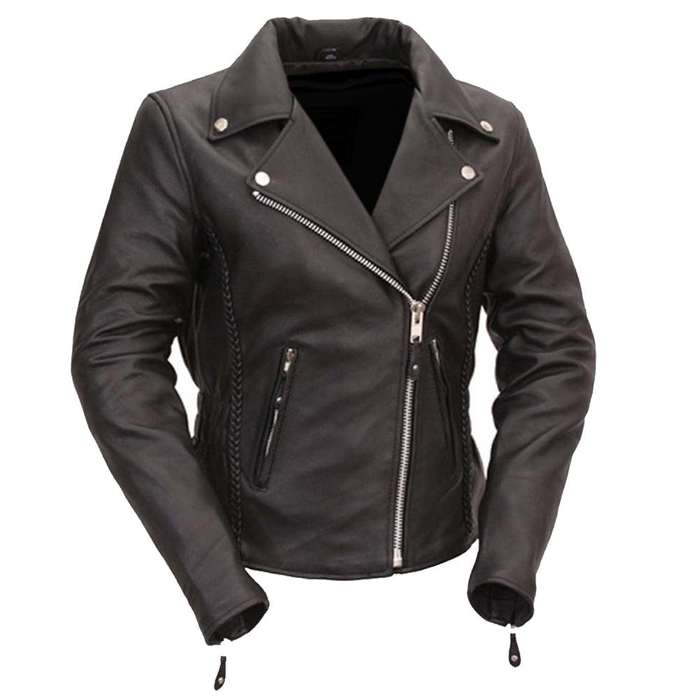 Ladies Allure Jacket Black: Features:

Soft Milled Cowhide 1