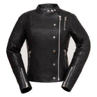 Eagle Leather Ladies Warrior Princess Jacket: Light aniline cowhideAsymmetrical scooter style jacket with military stripes pa