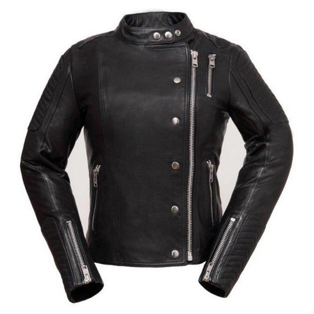 Eagle Leather Ladies Warrior Princess Jacket: Light aniline cowhideAsymmetrical scooter style jacket with military stripes pa