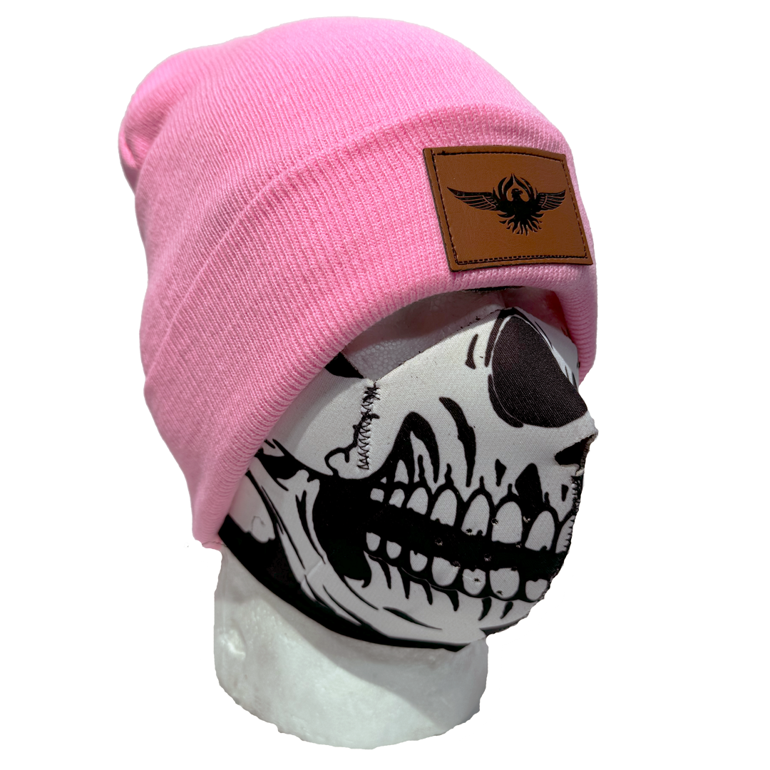 Eagle Leather Knit Beanie
