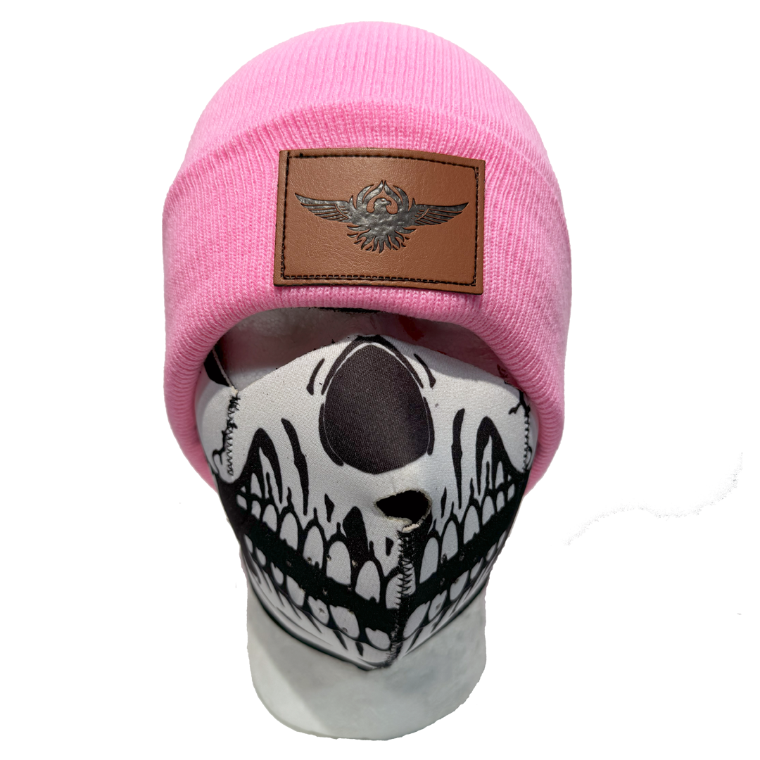 Eagle Leather Knit Beanie