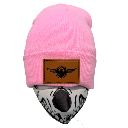 Eagle Leather Knit Beanie