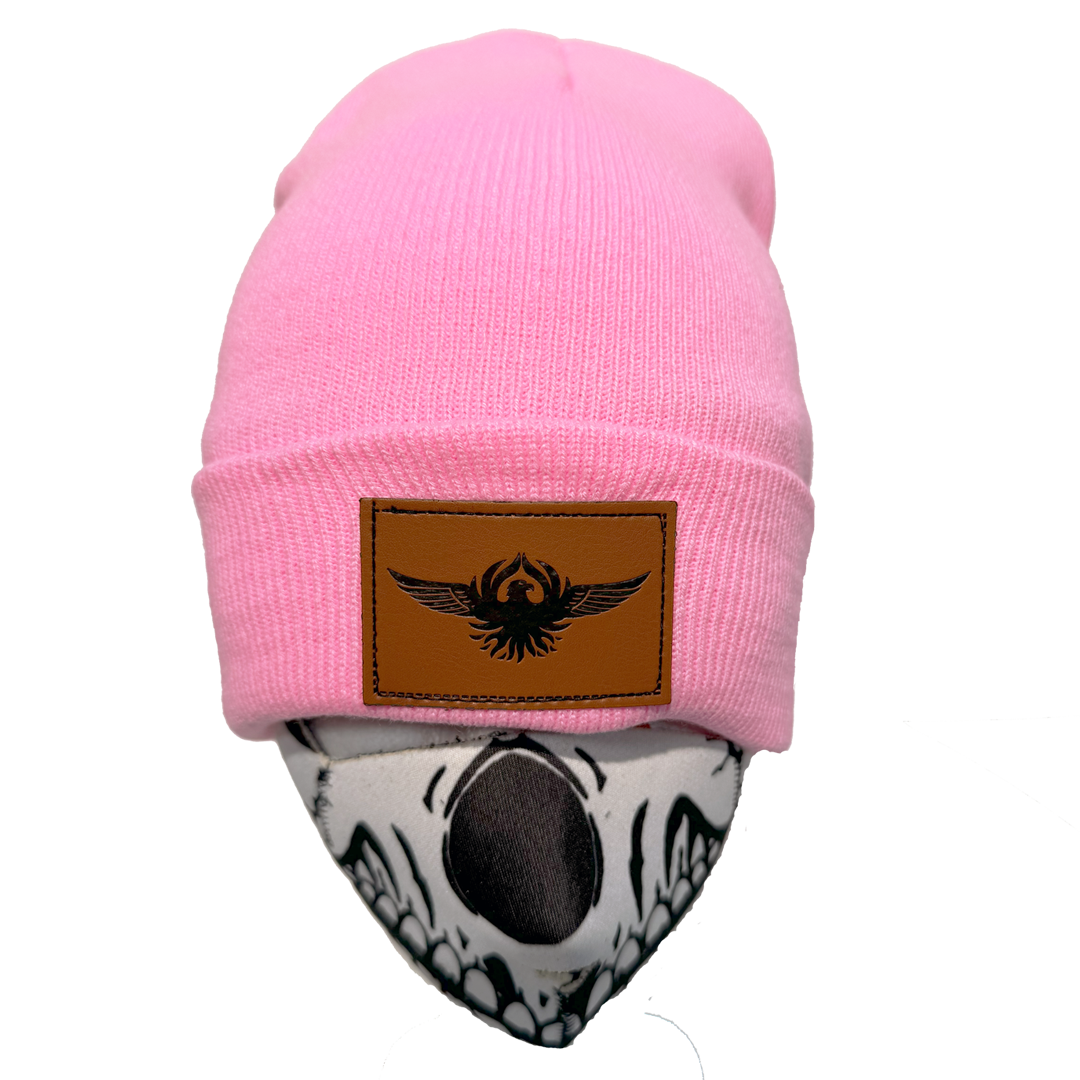 Eagle Leather Knit Beanie