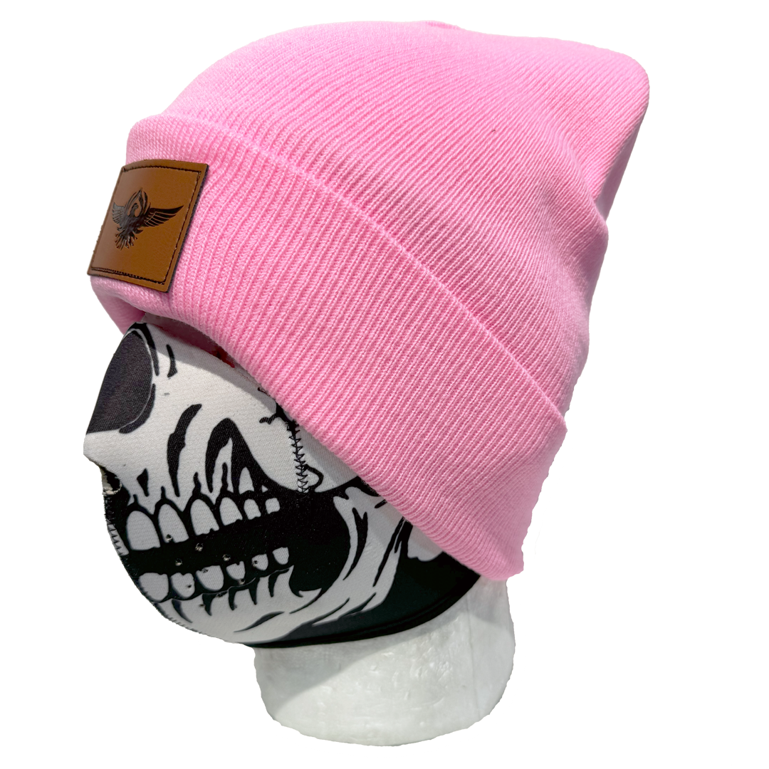 Eagle Leather Knit Beanie