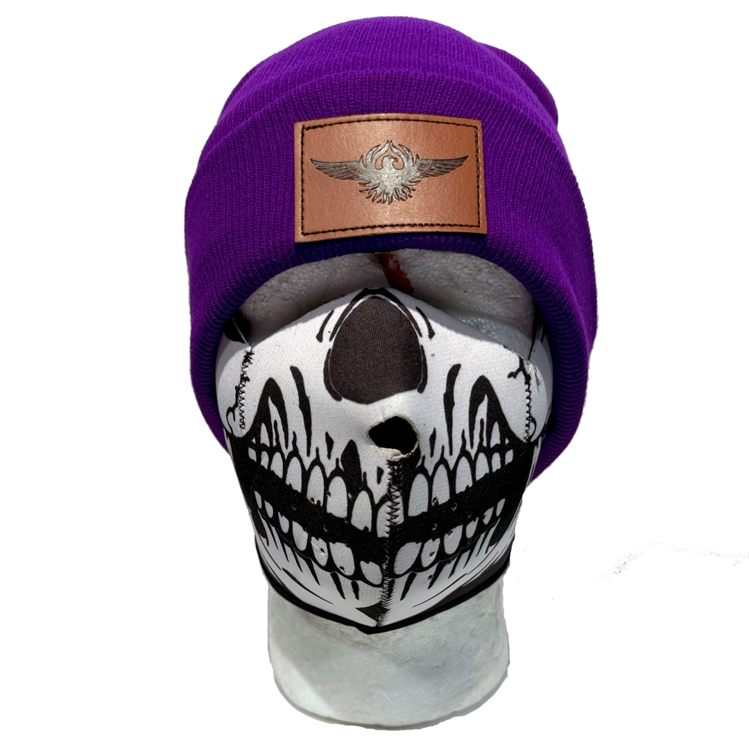 Eagle Leather Knit Beanie
