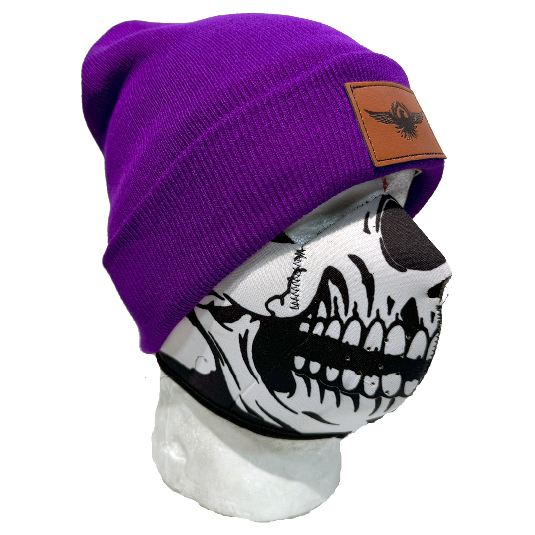 Eagle Leather Knit Beanie