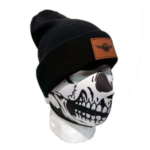 Eagle Leather Knit Beanie