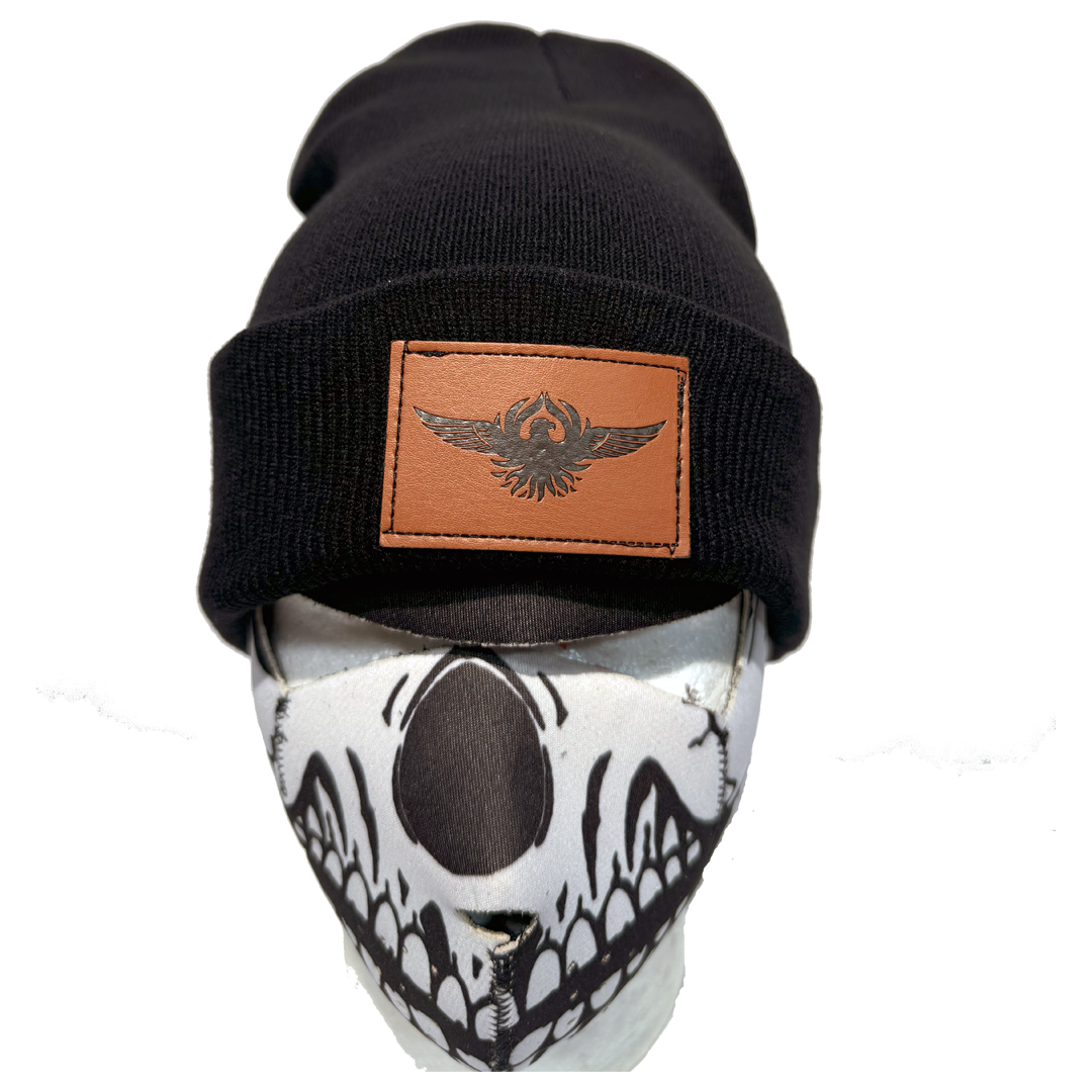 Eagle Leather Knit Beanie