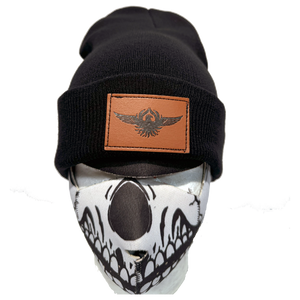 Eagle Leather Knit Beanie
