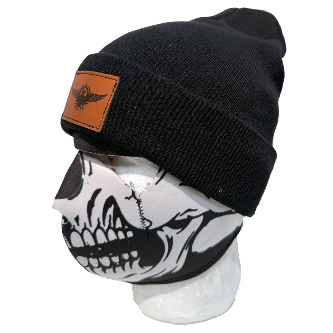 Eagle Leather Knit Beanie