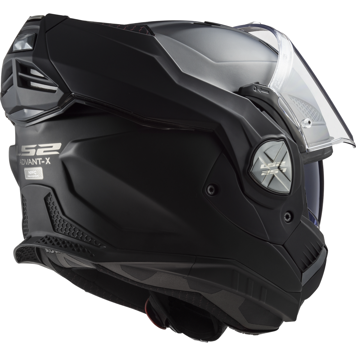 LS2 Advant X Solid modular helmet in matte black, view 10