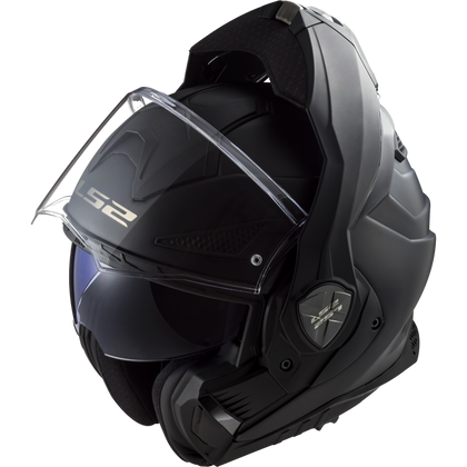 LS2 Advant X Solid modular helmet in matte black, view 12