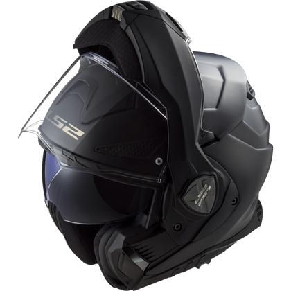 LS2 Advant X Solid modular helmet in matte black, view 13