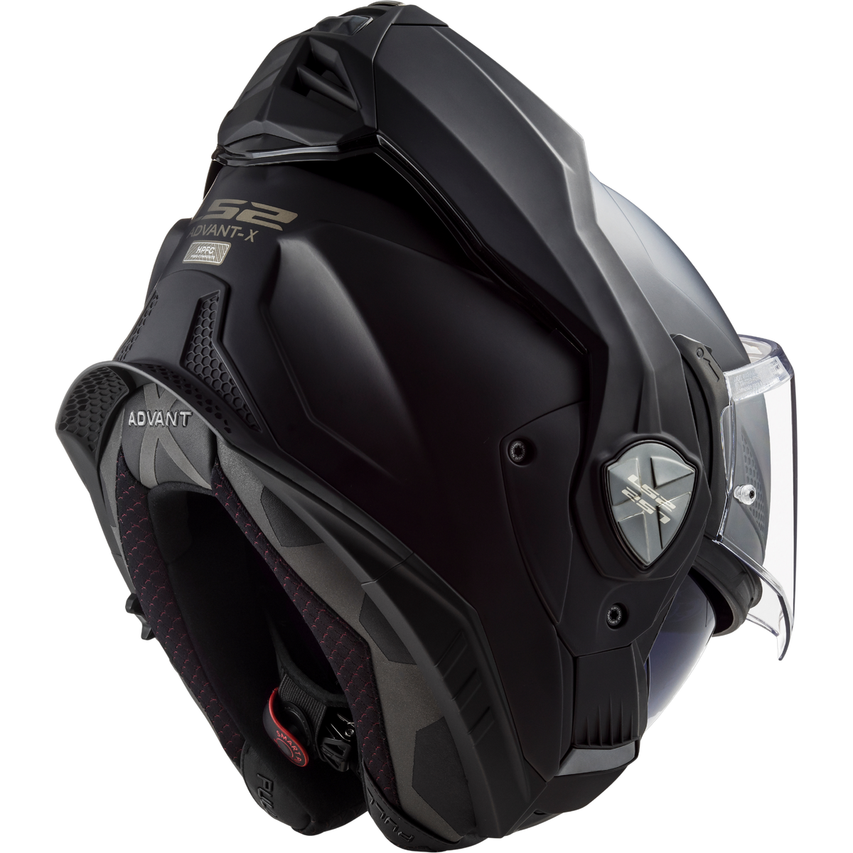LS2 Advant X Solid modular helmet in matte black, view 14