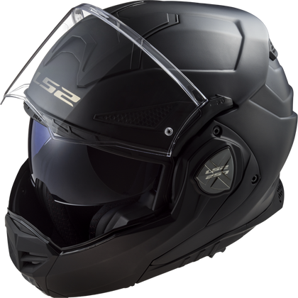LS2 Advant X Solid modular helmet in matte black, view 1