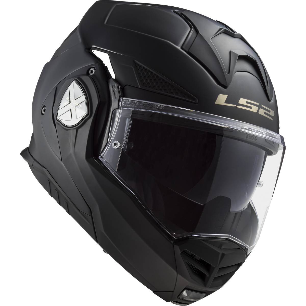 LS2 Advant X Solid modular helmet in matte black, view 2
