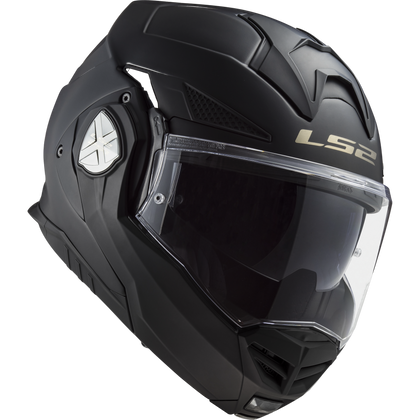 LS2 Advant X Solid modular helmet in matte black, view 2