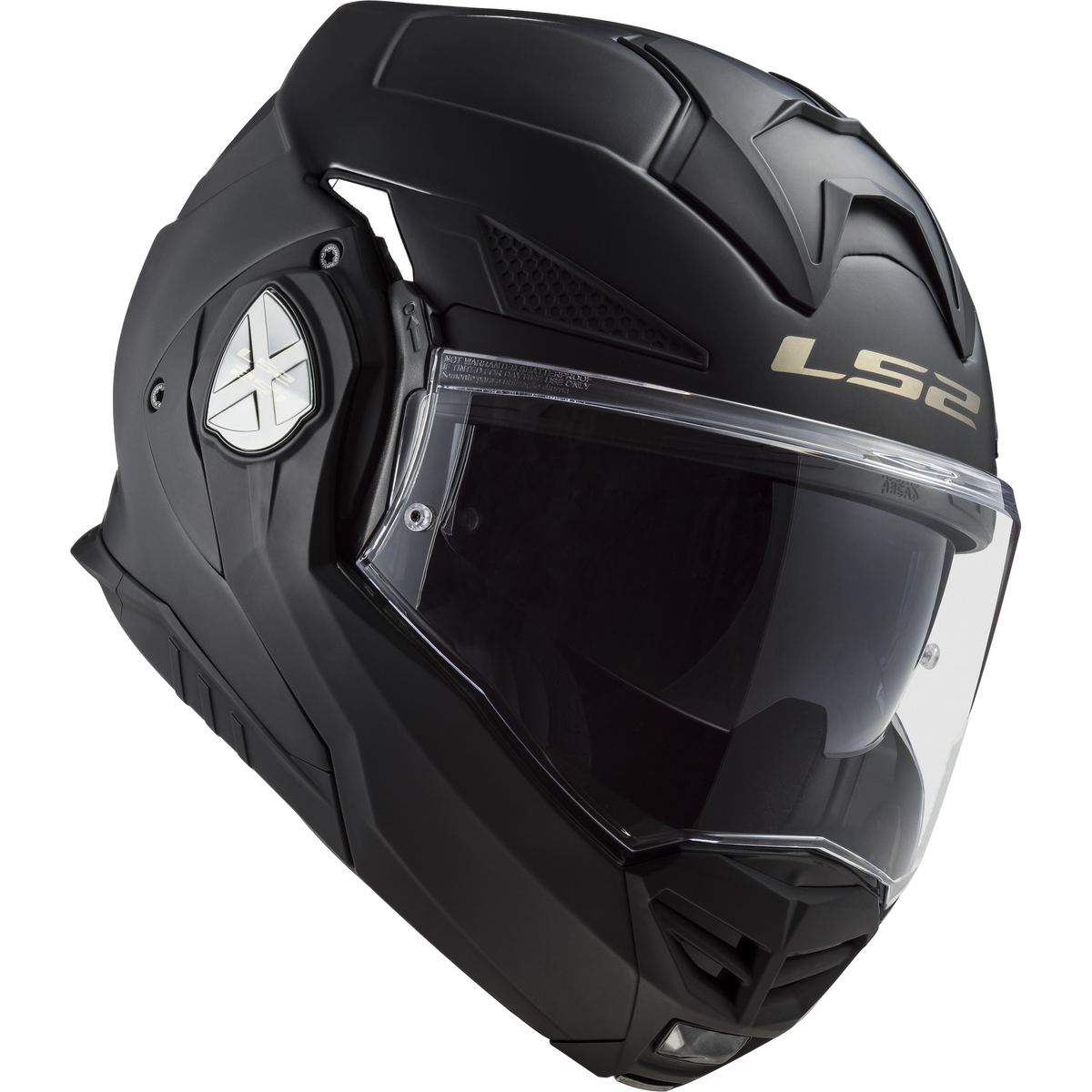 LS2 Advant X Solid modular helmet in matte black, view 3