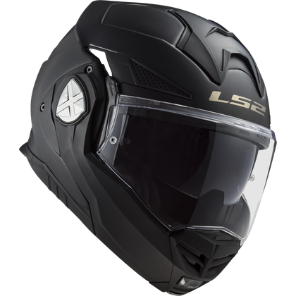 LS2 Advant X Solid modular helmet in matte black, view 3
