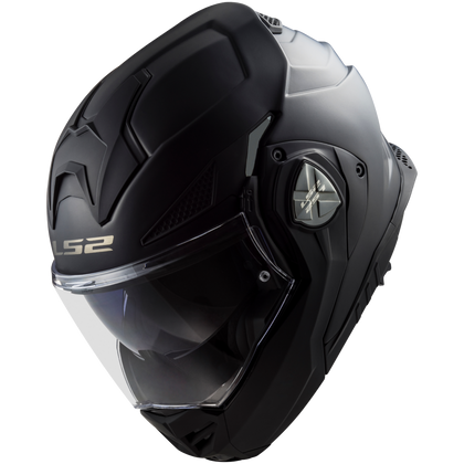 LS2 Advant X Solid modular helmet in matte black, view 4