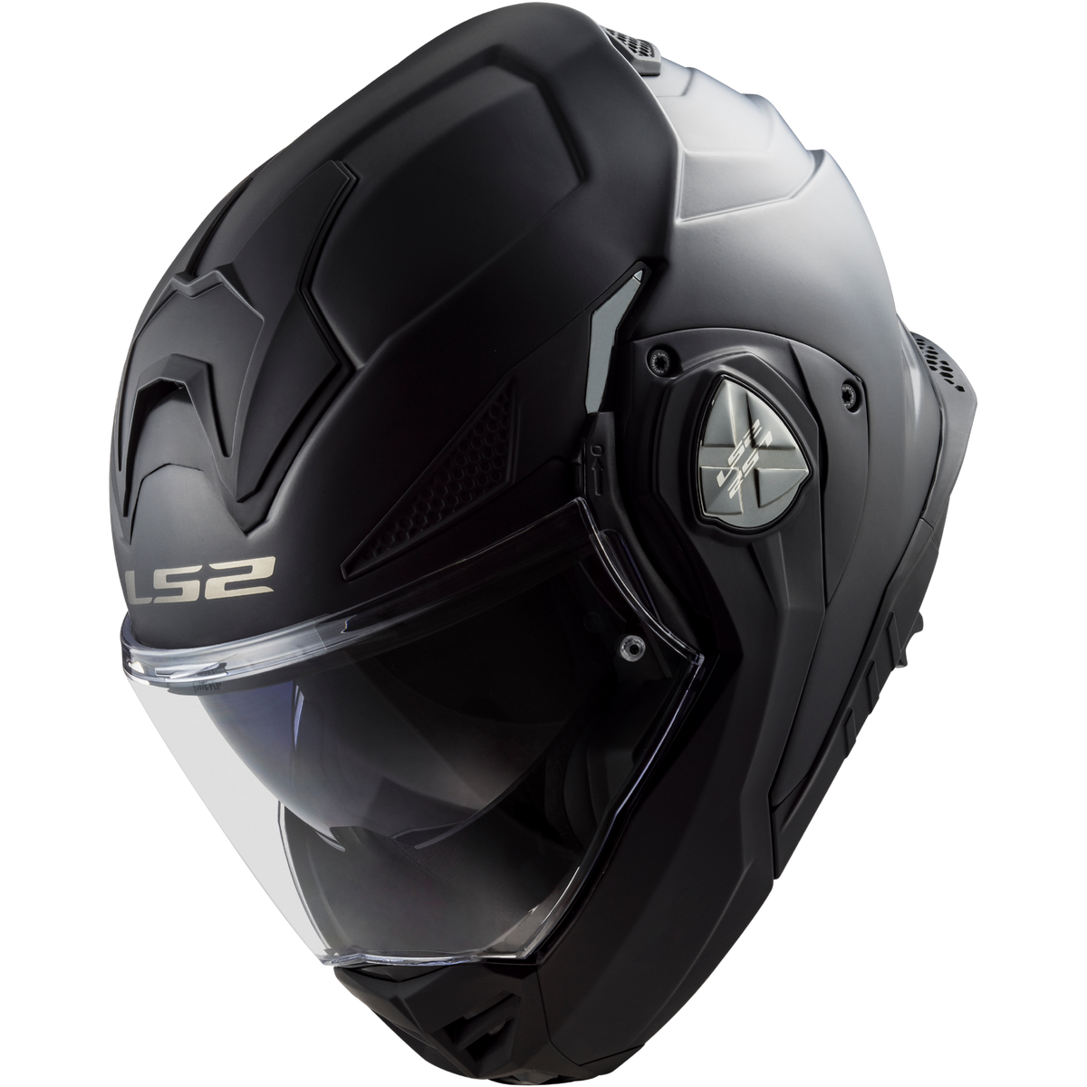 LS2 Advant X Solid modular helmet in matte black, view 5